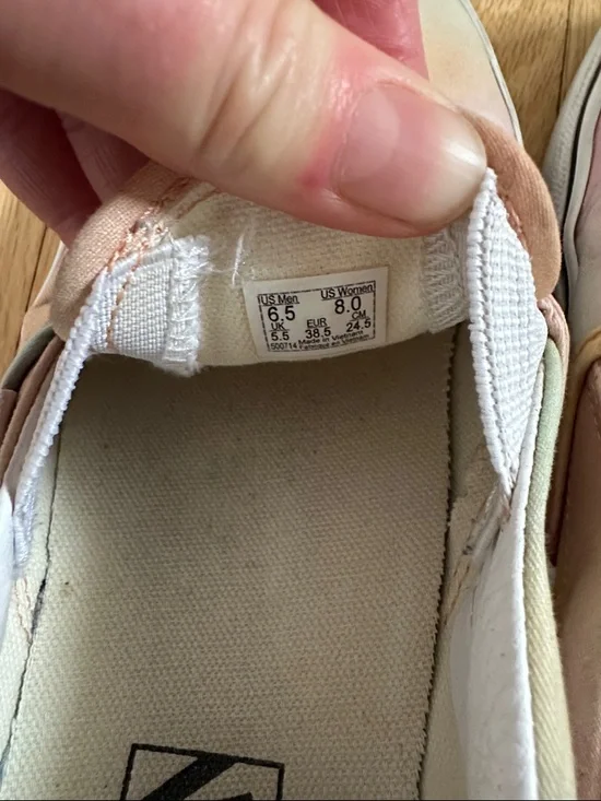 Lot of 2 pairs of Vans slip-ons, Galaxy & Pastel Tie-Dye 6.5 men’s / 8 women’s - Picture 3 of 15